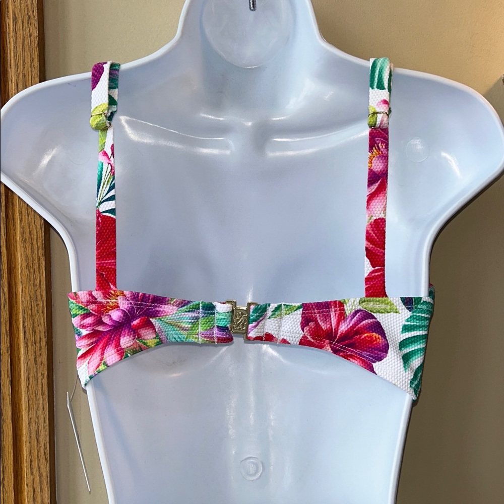 Tommy Bahama Island Cays Fiesta wrap front Bikini Top - Small - New - Picture 5 of 9